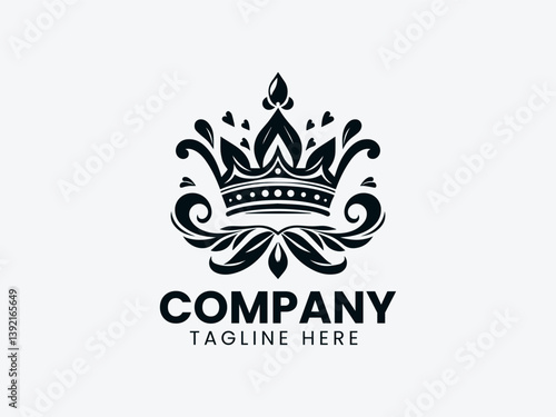 Elegant Crown Royalty Leadership Vector Logo Design, Royal Crown Elegant Logo, Leadership Crown Symbol Logo
