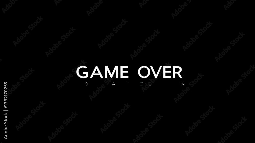 Game Over Text Animation Effect Game Over Text Animation Effect