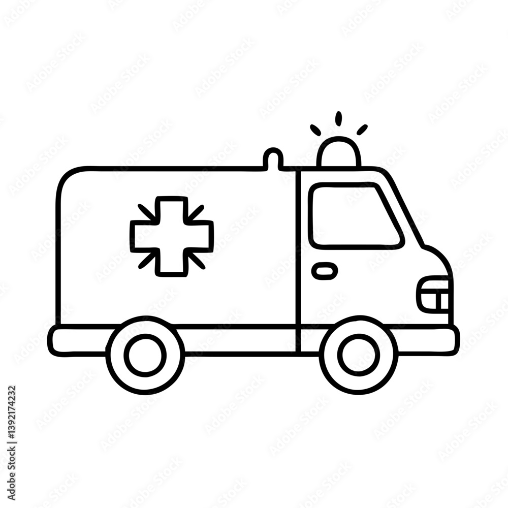 ambulance icon, ambulance line art - simple line art of ambulance, perfect for ambulance logos and icons ambulance icon, ambulance line art - simple line art of ambulance, perfect for ambulance logos and icons