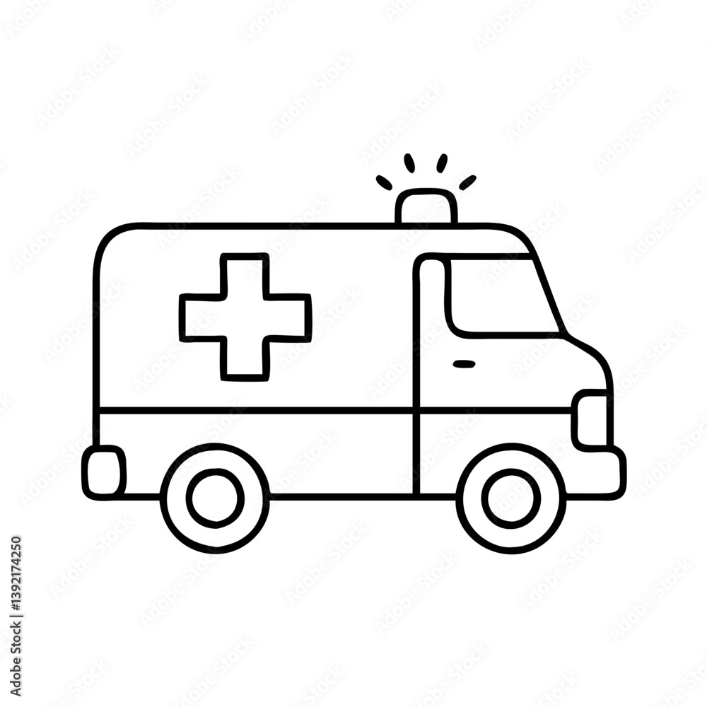 ambulance icon, ambulance line art - simple line art of ambulance, perfect for ambulance logos and icons ambulance icon, ambulance line art - simple line art of ambulance, perfect for ambulance logos and icons