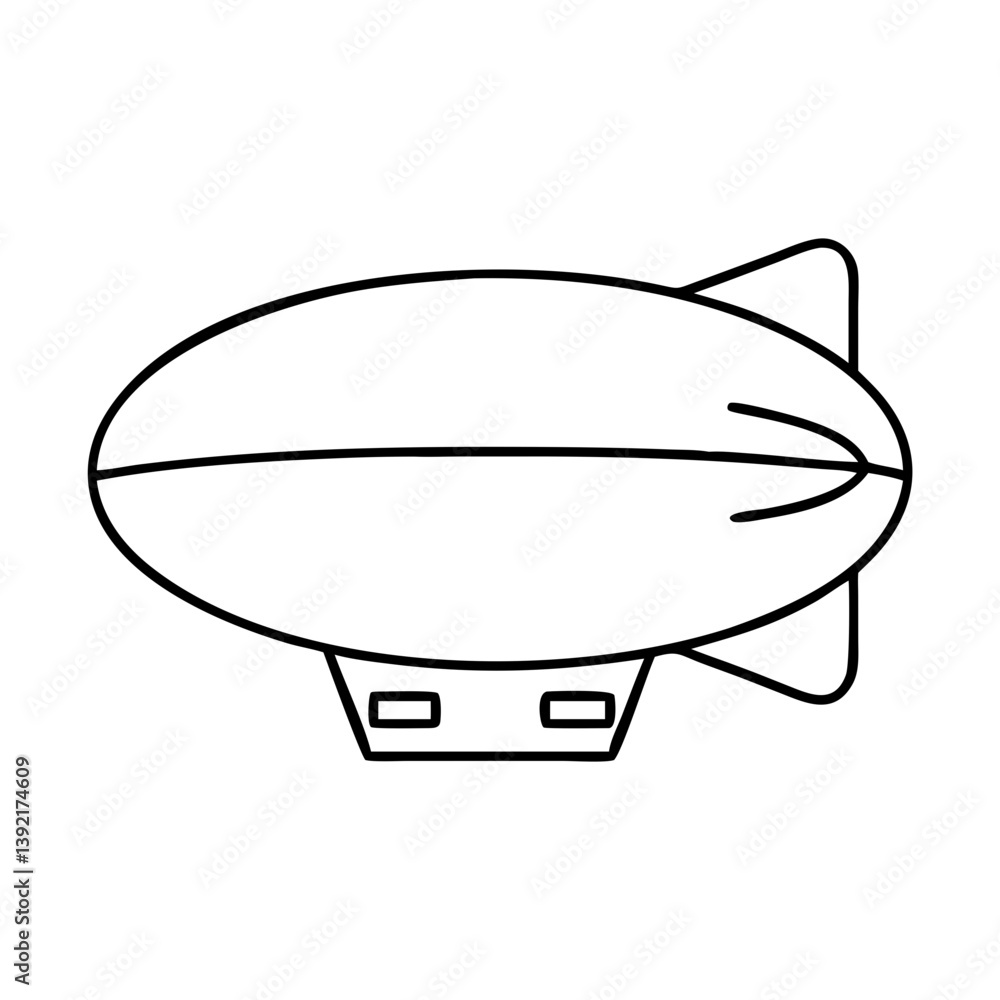 blimp icon, blimp line art - simple line art of blimp, perfect for blimp logos and icons blimp icon, blimp line art - simple line art of blimp, perfect for blimp logos and icons