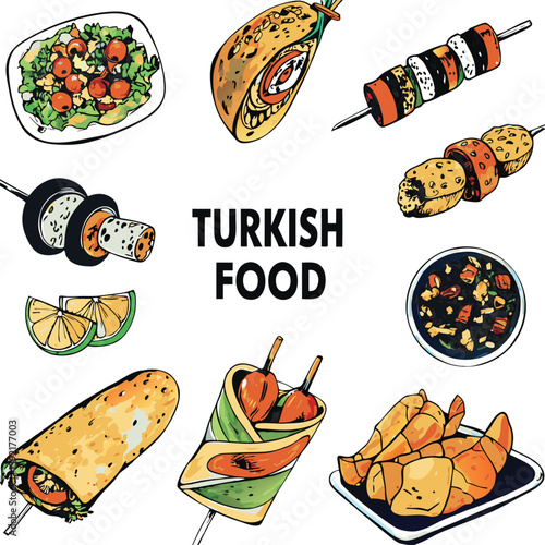 Delicious Turkish Food Kebabs, Wraps, Salads, and More