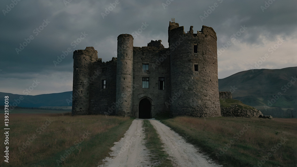 old stone castle at the end of the road old stone castle at the end of the road