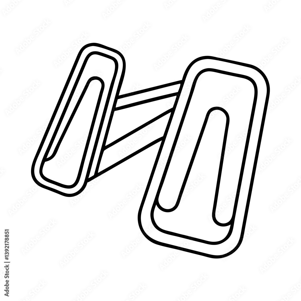 paper clips icon, paper clips line art - simple line art of paper clips, perfect for paper clips logos and icons paper clips icon, paper clips line art - simple line art of paper clips, perfect for paper clips logos and icons