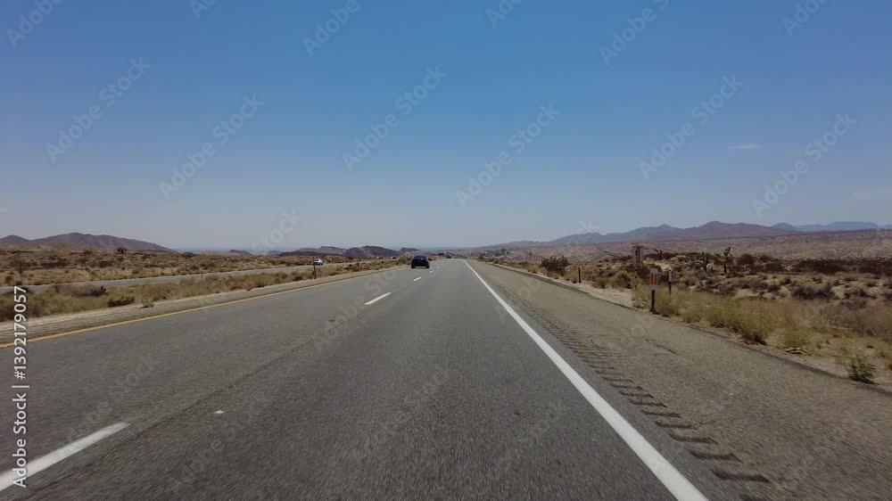395 Scenic Byway South 4 Ridgecrest to Red Rock Canyon 09 Front View MultiCam Driving Plate Sierra Nevada Mts California 395 Scenic Byway South 4 Ridgecrest to Red Rock Canyon 09 Front View MultiCam Driving Plate Sierra Nevada Mts California