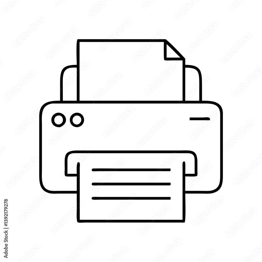 printer icon, printer line art - simple line art of printer, perfect for printer logos and icons printer icon, printer line art - simple line art of printer, perfect for printer logos and icons