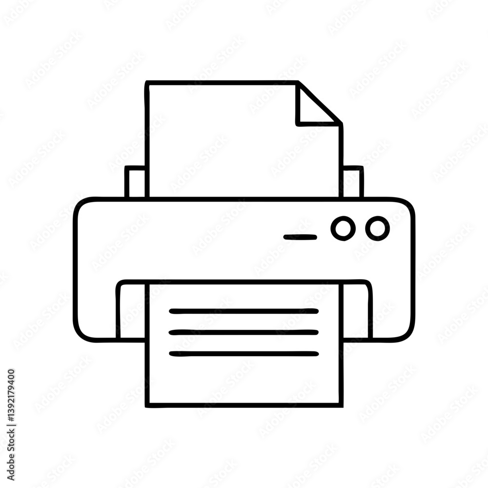 printer paper icon, printer paper line art - simple line art of printer paper, perfect for printer paper logos and icons printer paper icon, printer paper line art - simple line art of printer paper, perfect for printer paper logos and icons