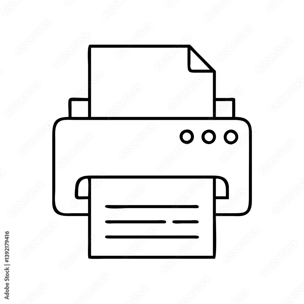 printer paper icon, printer paper line art - simple line art of printer paper, perfect for printer paper logos and icons printer paper icon, printer paper line art - simple line art of printer paper, perfect for printer paper logos and icons