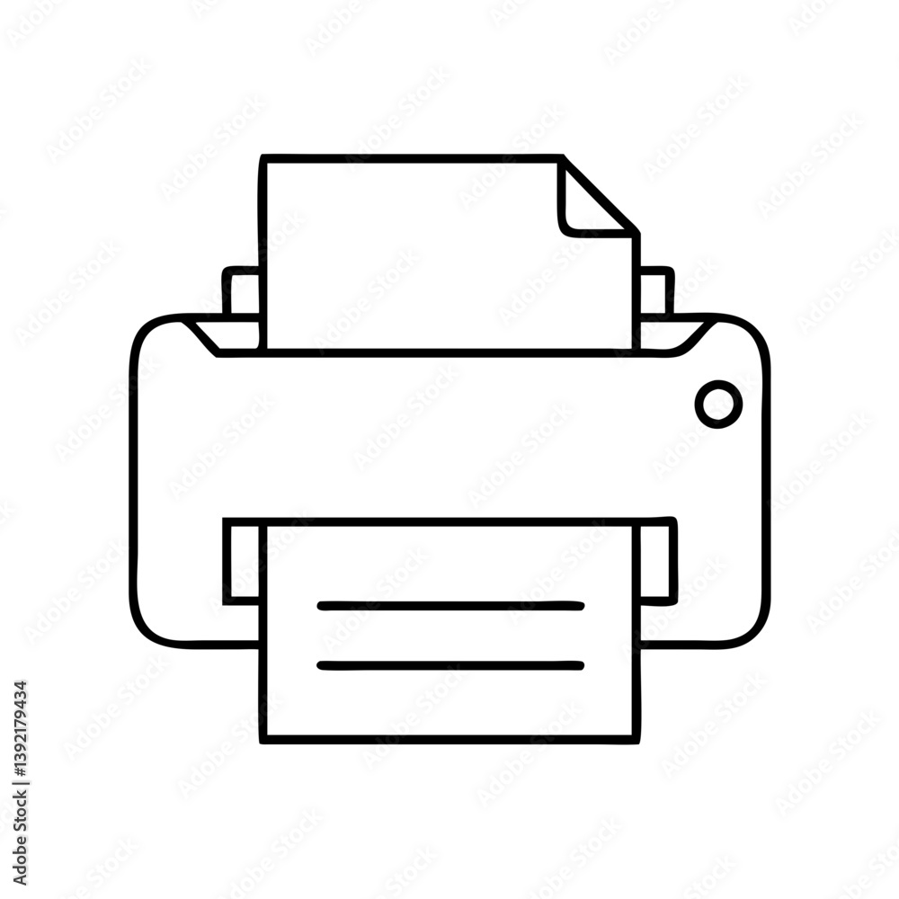 printer paper icon, printer paper line art - simple line art of printer paper, perfect for printer paper logos and icons printer paper icon, printer paper line art - simple line art of printer paper, perfect for printer paper logos and icons