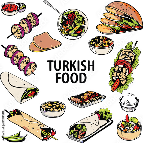 Delicious Turkish Food Kebabs, Wraps, Salads, and More