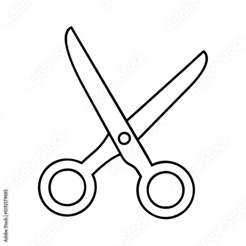 scissors icon, scissors line art - simple line art of scissors, perfect for scissors logos and icons
