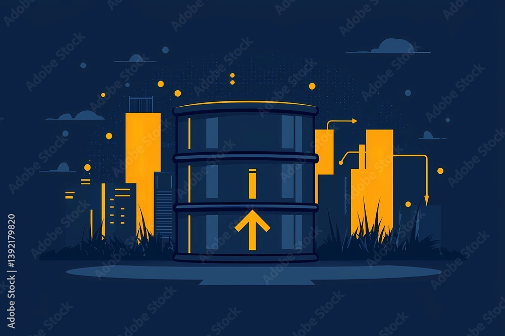 Energy Consumption, Fuel. Conceptual illustration