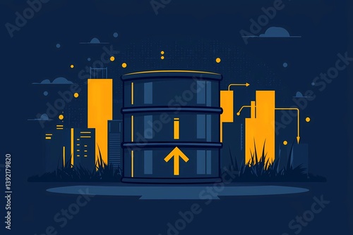 Obraz na płótnie Energy Consumption, Fuel. Conceptual illustration w salonie