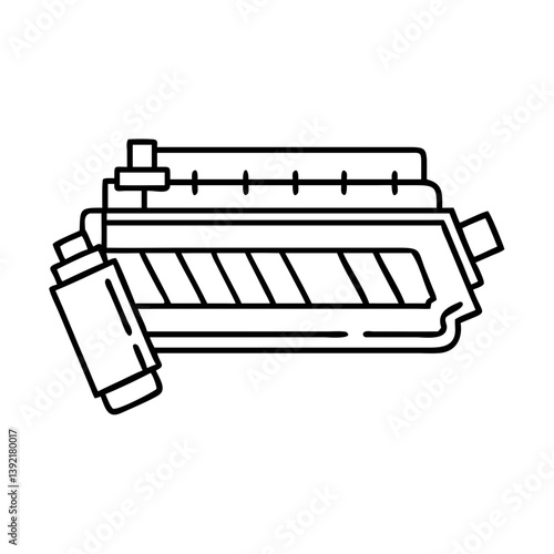 toner cartridge icon, toner cartridge line art - simple line art of toner cartridge, perfect for toner cartridge logos and icons
