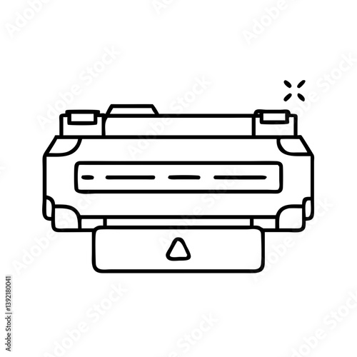 toner cartridge icon, toner cartridge line art - simple line art of toner cartridge, perfect for toner cartridge logos and icons