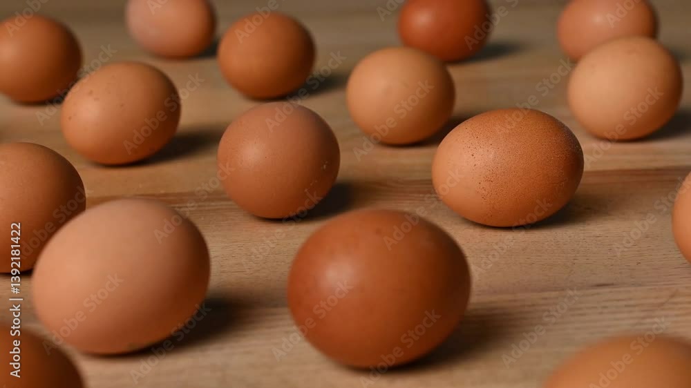 The eggs are packed in a row, the camera makes the passage using a slider. Chicken eggs are depicted in large detail on the table, in the kitchen and ready for cooking. The eggs are packed in a row, the camera makes the passage using a slider. Chicken eggs are depicted in large detail on the table, in the kitchen and ready for cooking.