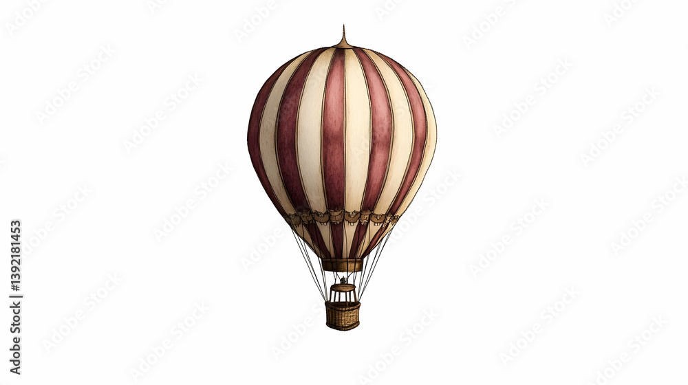 Fototapeta premium drawing hot air balloon illustration