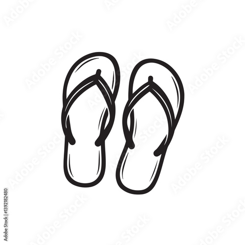 flip flops isolated on white