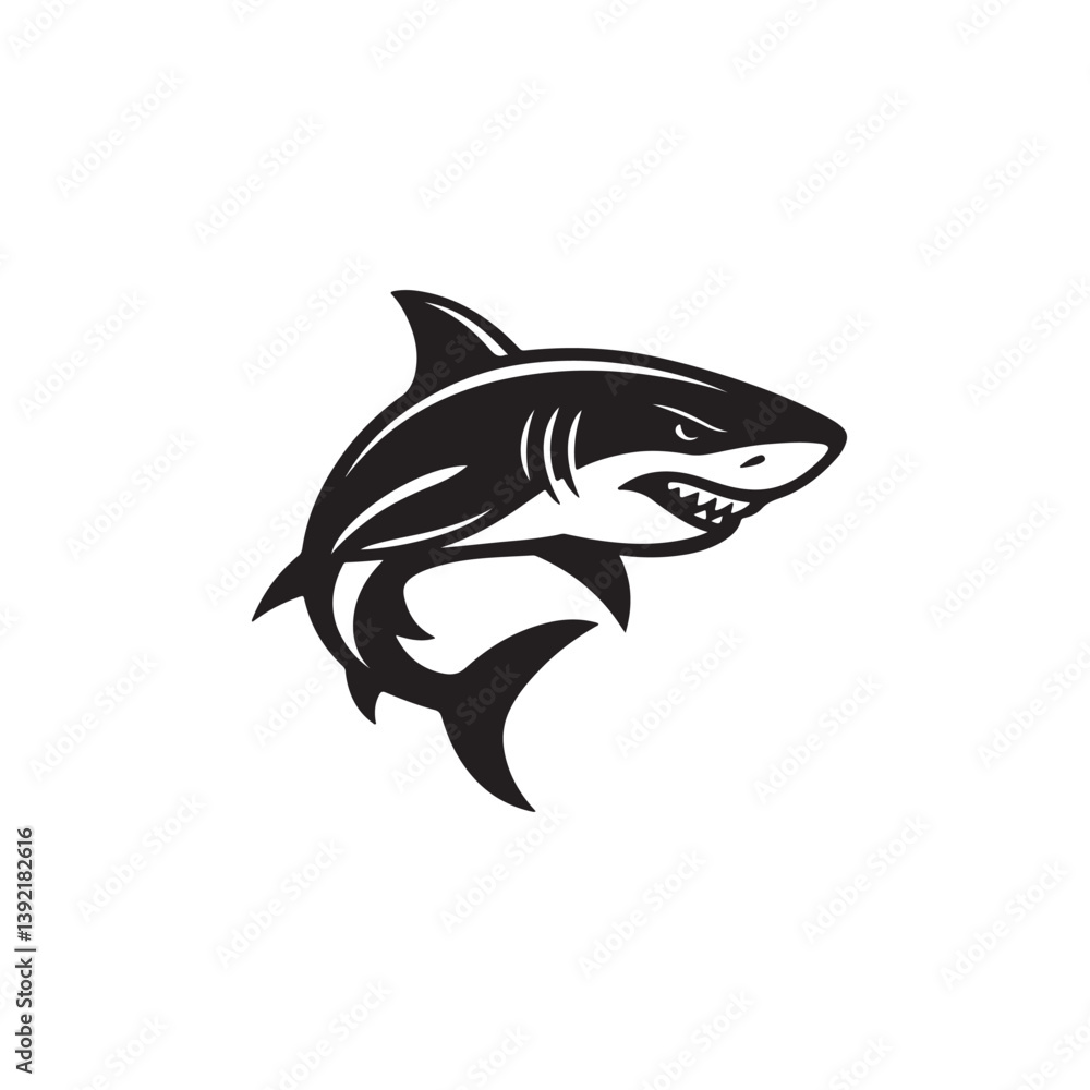 Fototapeta premium vector illustration of a shark