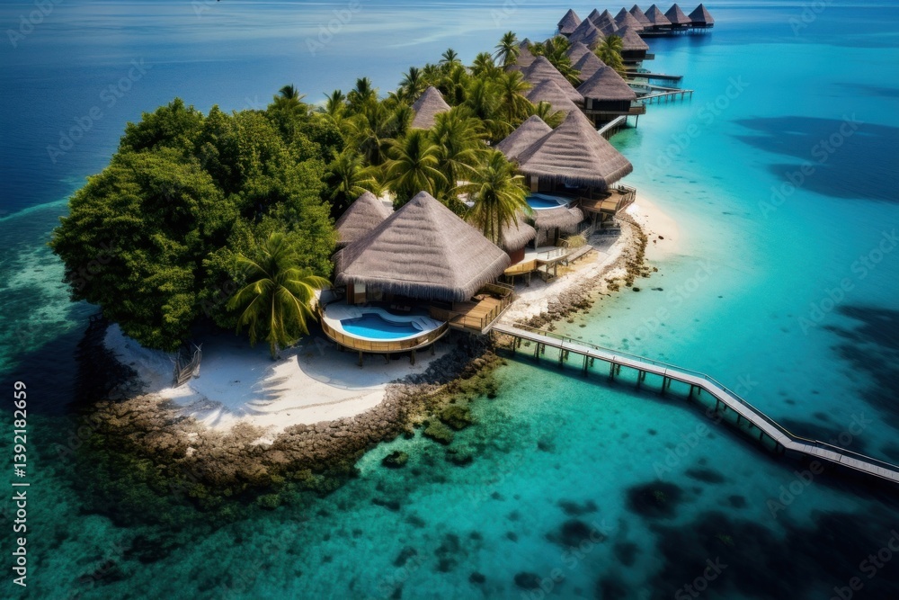 Obraz premium Maldives scenery outdoors nature ocean.