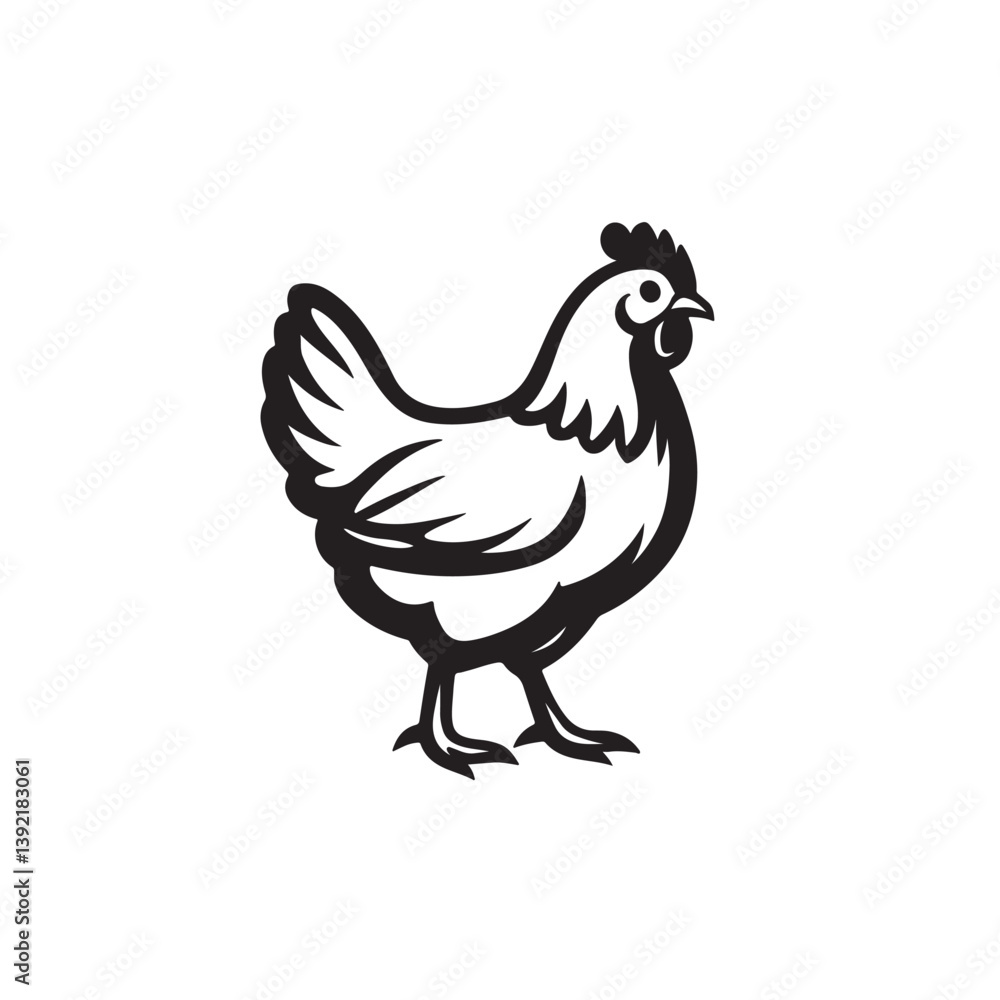 vector illustration of a chicken vector illustration of a chicken