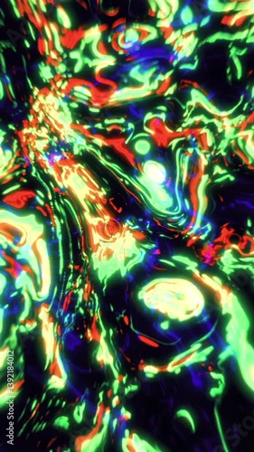 Wallpaper Mural Colorful abstract liquid light forms mesmerizing patterns. Motion Torontodigital.ca