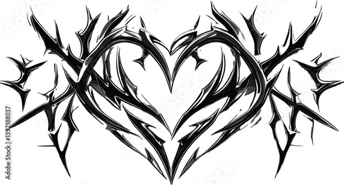 3d chrome metal of y2k fire icon. Flame shape in liquid mercury