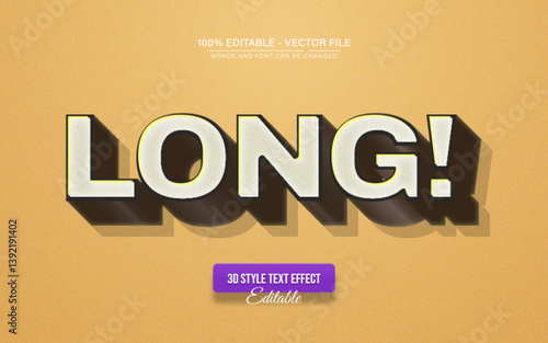 Retro vintage long shadow 3d text effect