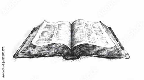 drawing of the bible illustration