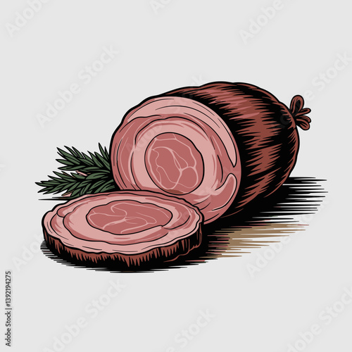 Smoked Bologna Slice – Oklahoma Prime Rib Art Print