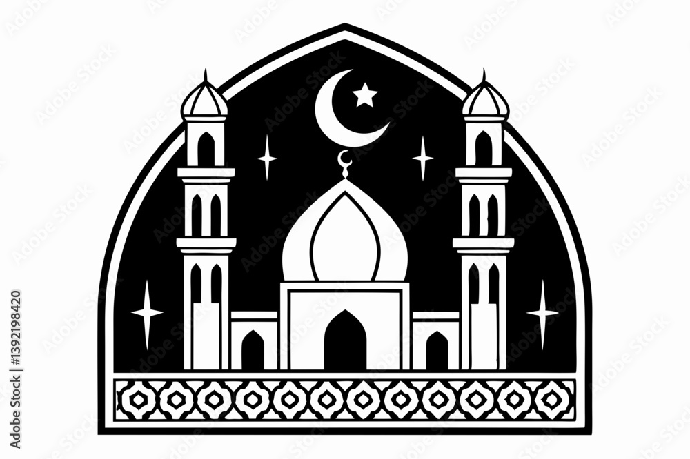 Obraz premium A beautifully designed Islamic Happy New Year celebration, Muharram poster with ornament and festival background