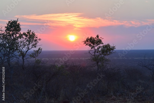 Sunset in africa Savanna