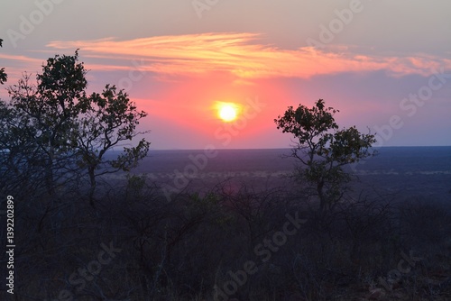 Sunset in africa Savanna