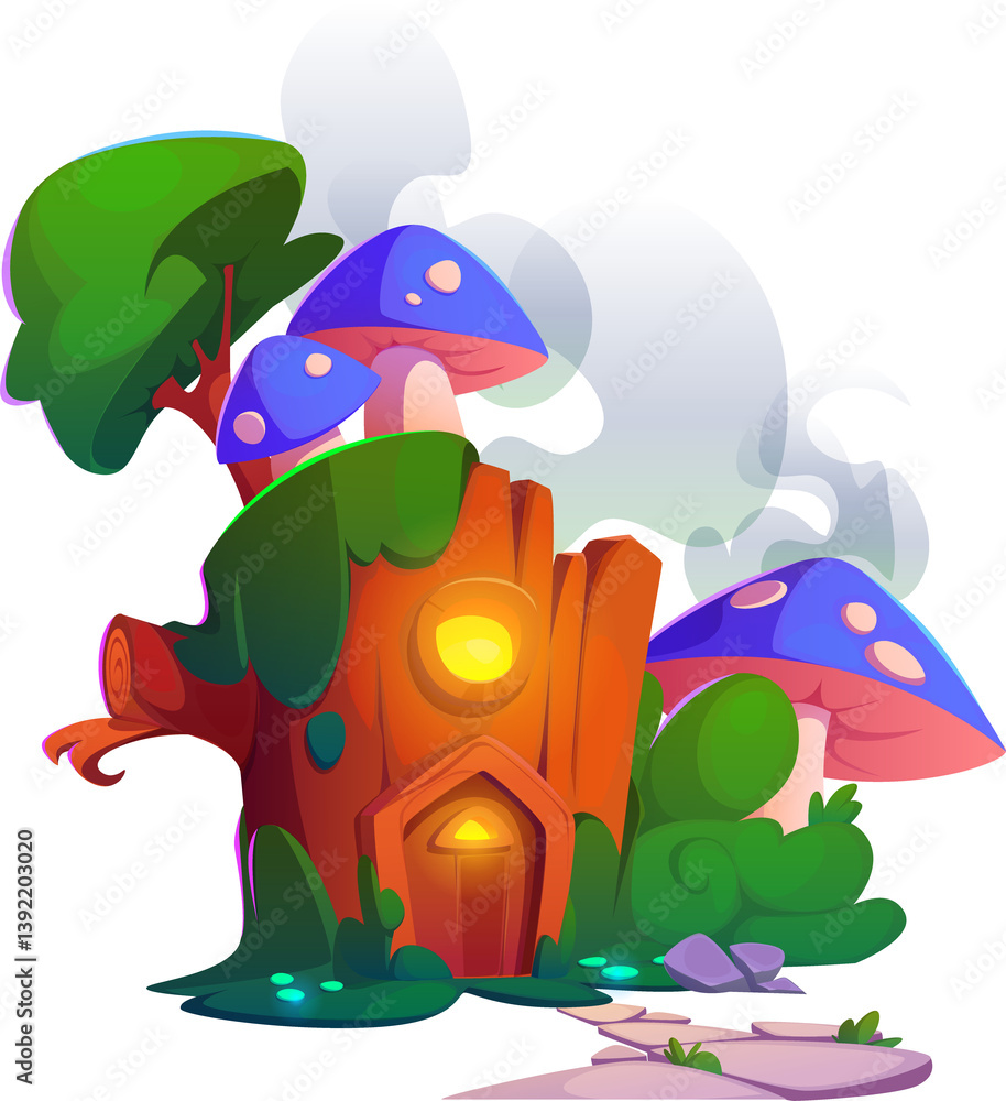 Naklejka premium Fairy Tale Trunk House