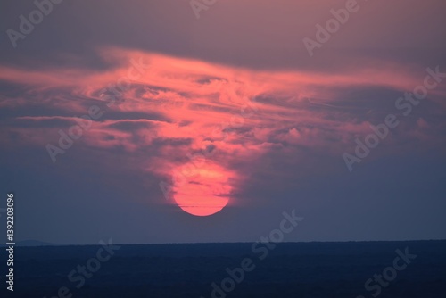 Sunset in africa Savanna