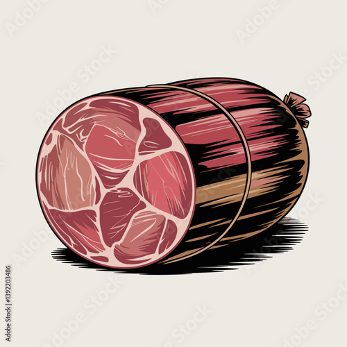 Smoked Bologna Slice – Oklahoma Prime Rib Art Print