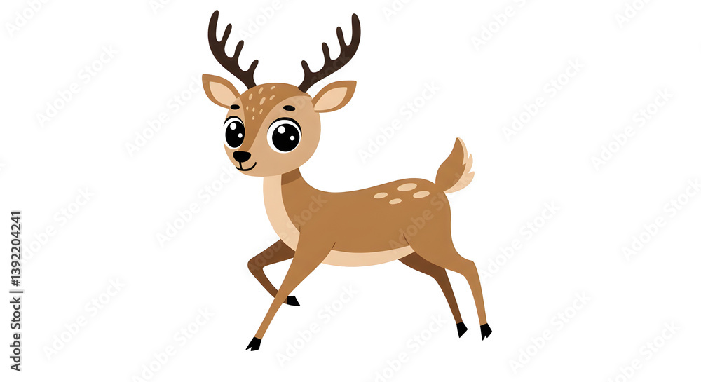 Fototapeta premium Cute impala cartoon on white background
