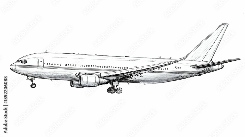 airplane drawing simple illustration airplane drawing simple illustration