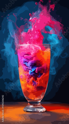 Vivid colorful drink