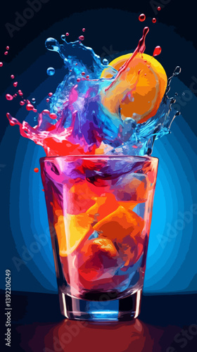 Vivid colorful drink