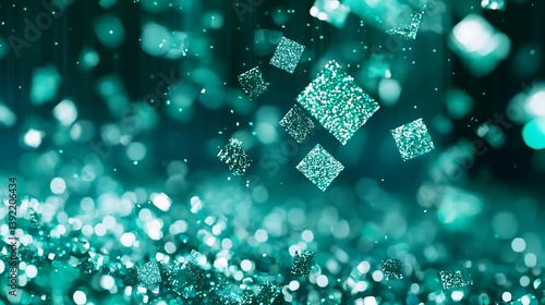 Glittering squares fall, pile-up background, use design, celebrations, events