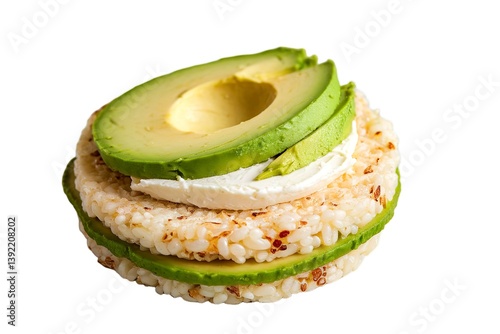 two rice cake sandwiches