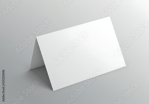Blank white tent card mockup template for event table display design mockup photo