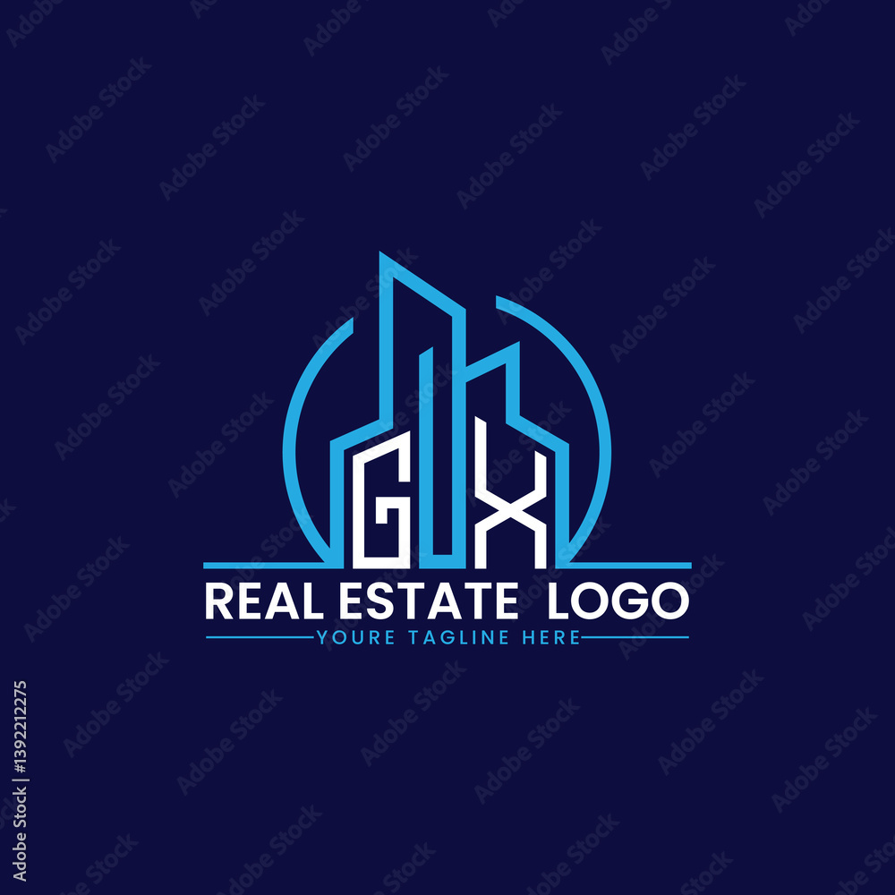 GX Real Estate and Construction Logo Design GX Real Estate and Construction Logo Design