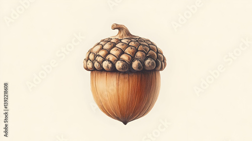 drawing of acorn illustration