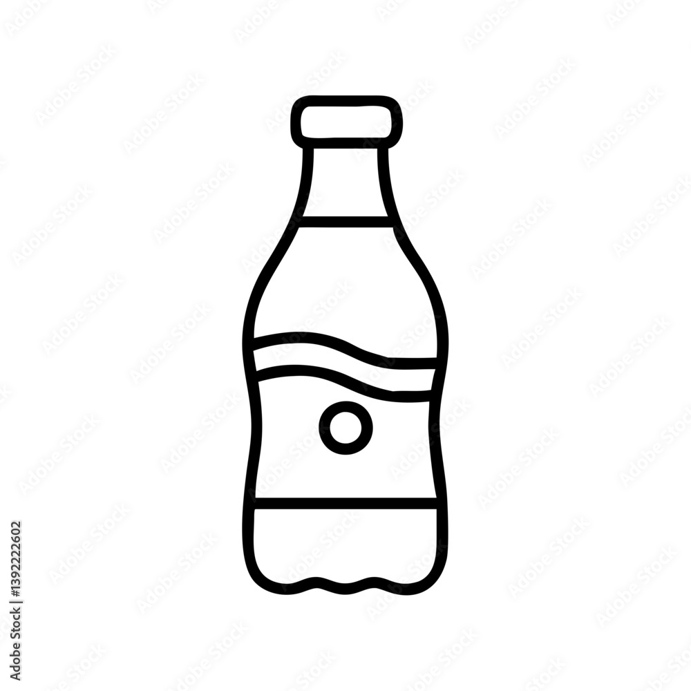 Soda bottle vector icon, soft drink bottle illustration, beverage bottle outline, refreshment bottle design Soda bottle vector icon, soft drink bottle illustration, beverage bottle outline, refreshment bottle design