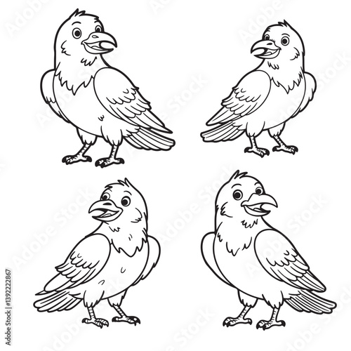 Birds silhouette bundle, black birds set, bird line art