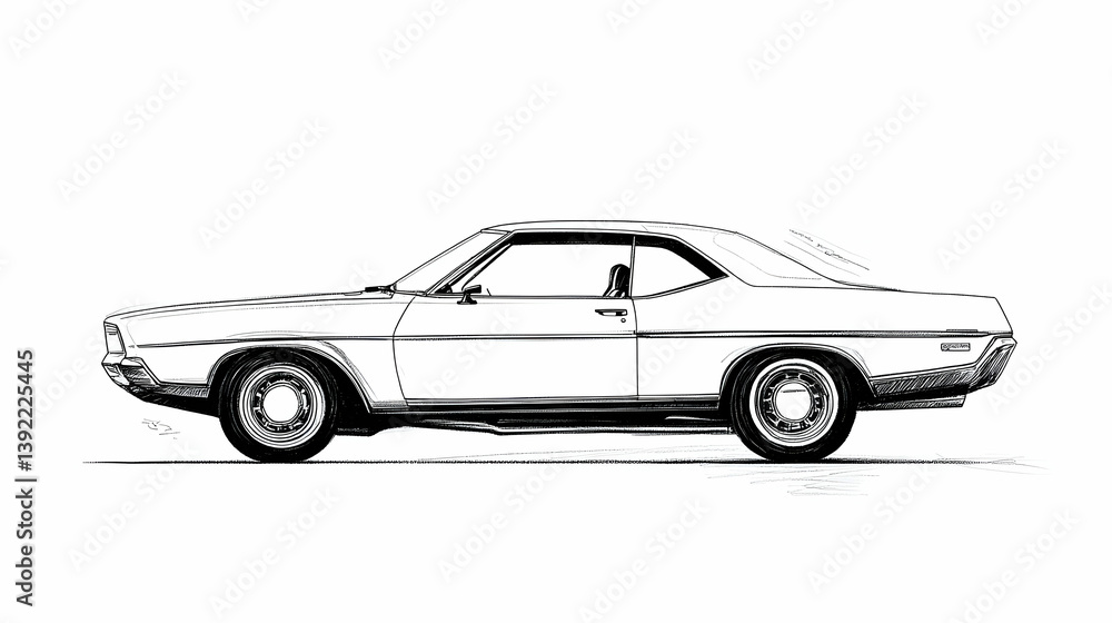 Fototapeta premium drawing on cars illustration