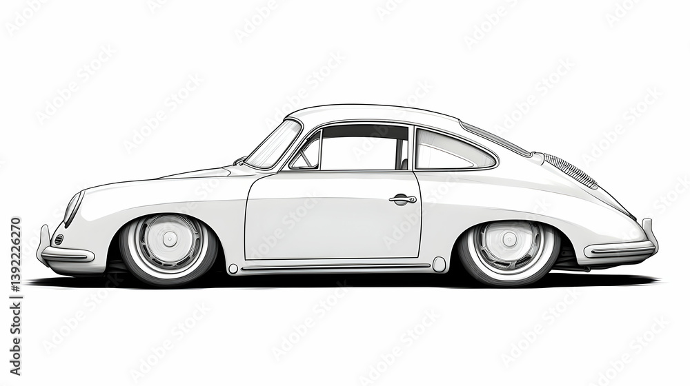 Fototapeta premium drawing auto illustration
