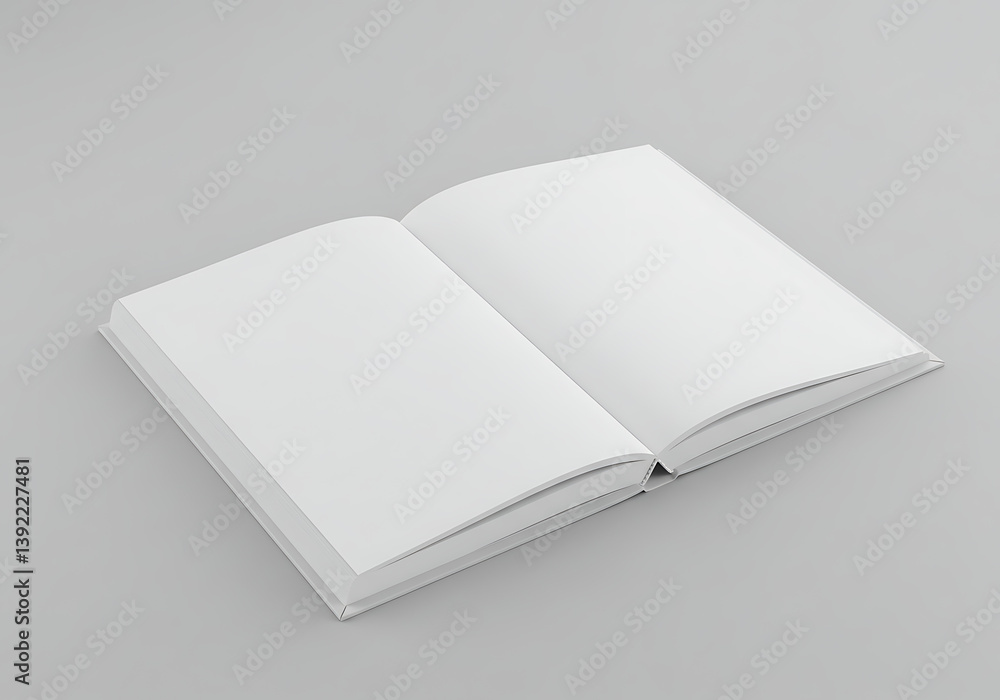 Open blank book mockup template for design presentation and branding Open blank book mockup template for design presentation and branding